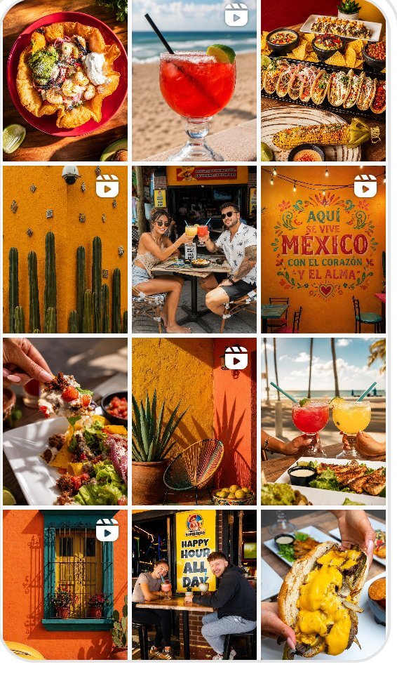 Mexican cantina Instagram feed by Bad Beans